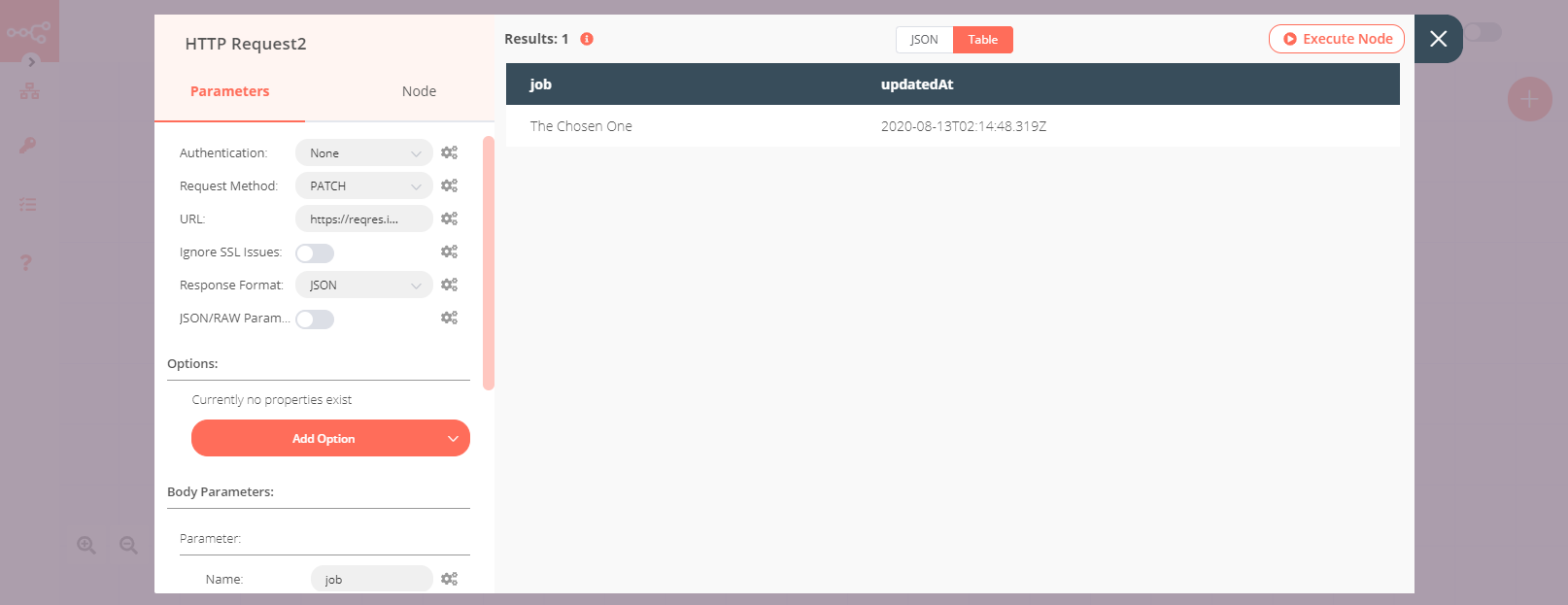 Update a user using the HTTP Request node